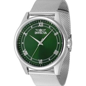 Invicta 48482 Celestial Stainless Watch with Green Dial & Travel Case